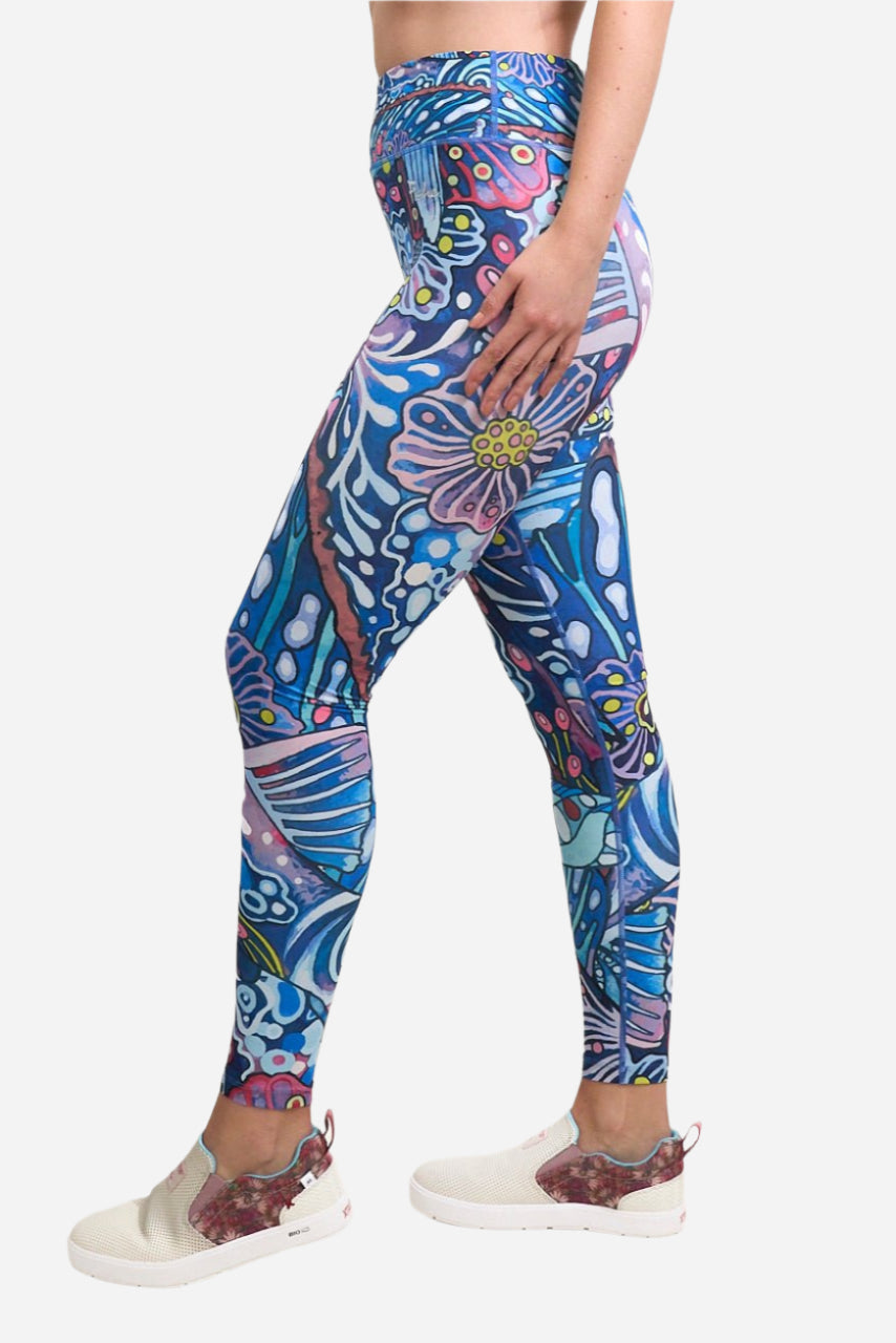 Enchanted Grayling High - Waisted Leggings - FisheWear