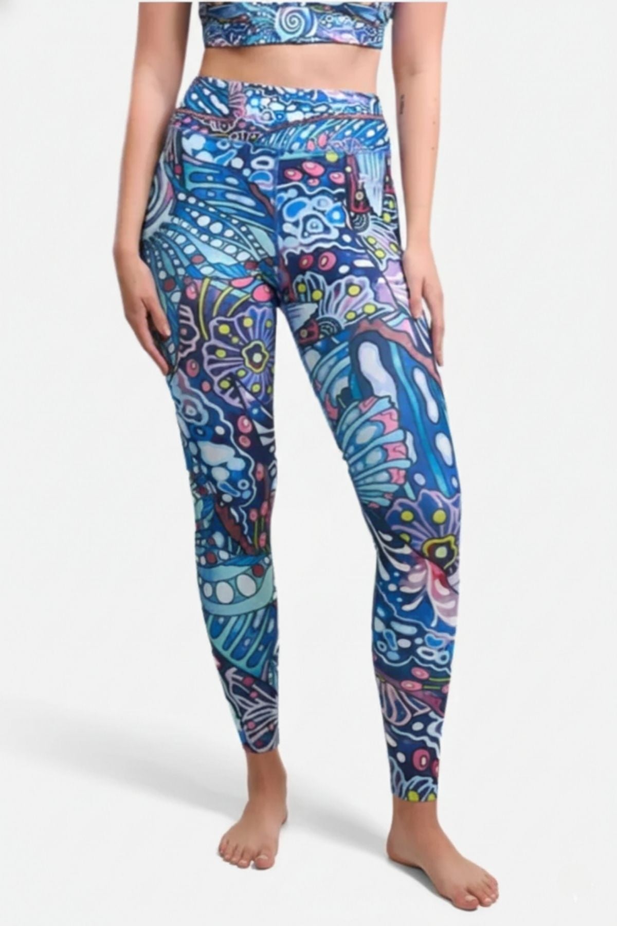 Enchanted Grayling High - Waisted Leggings - FisheWear
