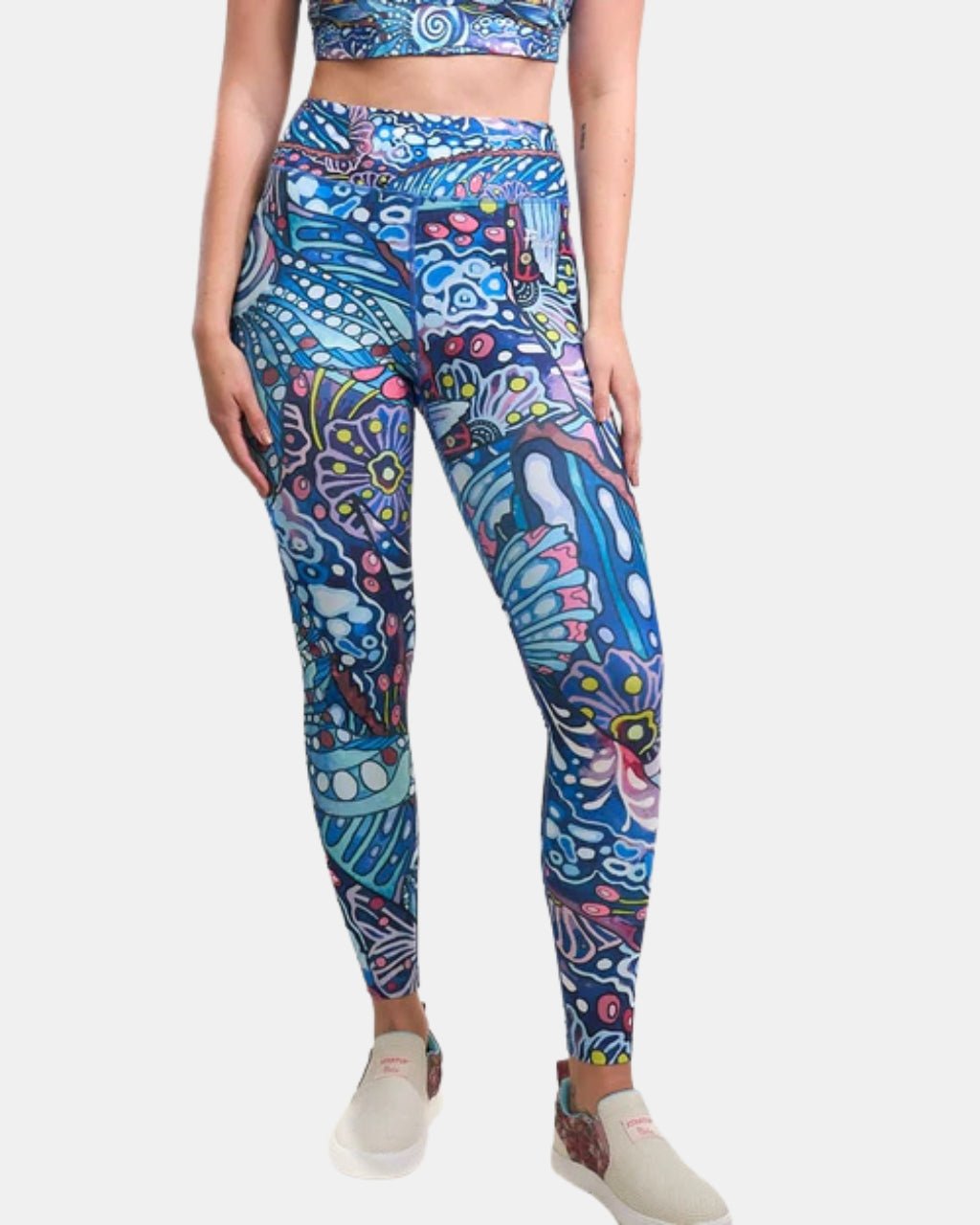 Enchanted Grayling High - Waisted Leggings - FisheWear