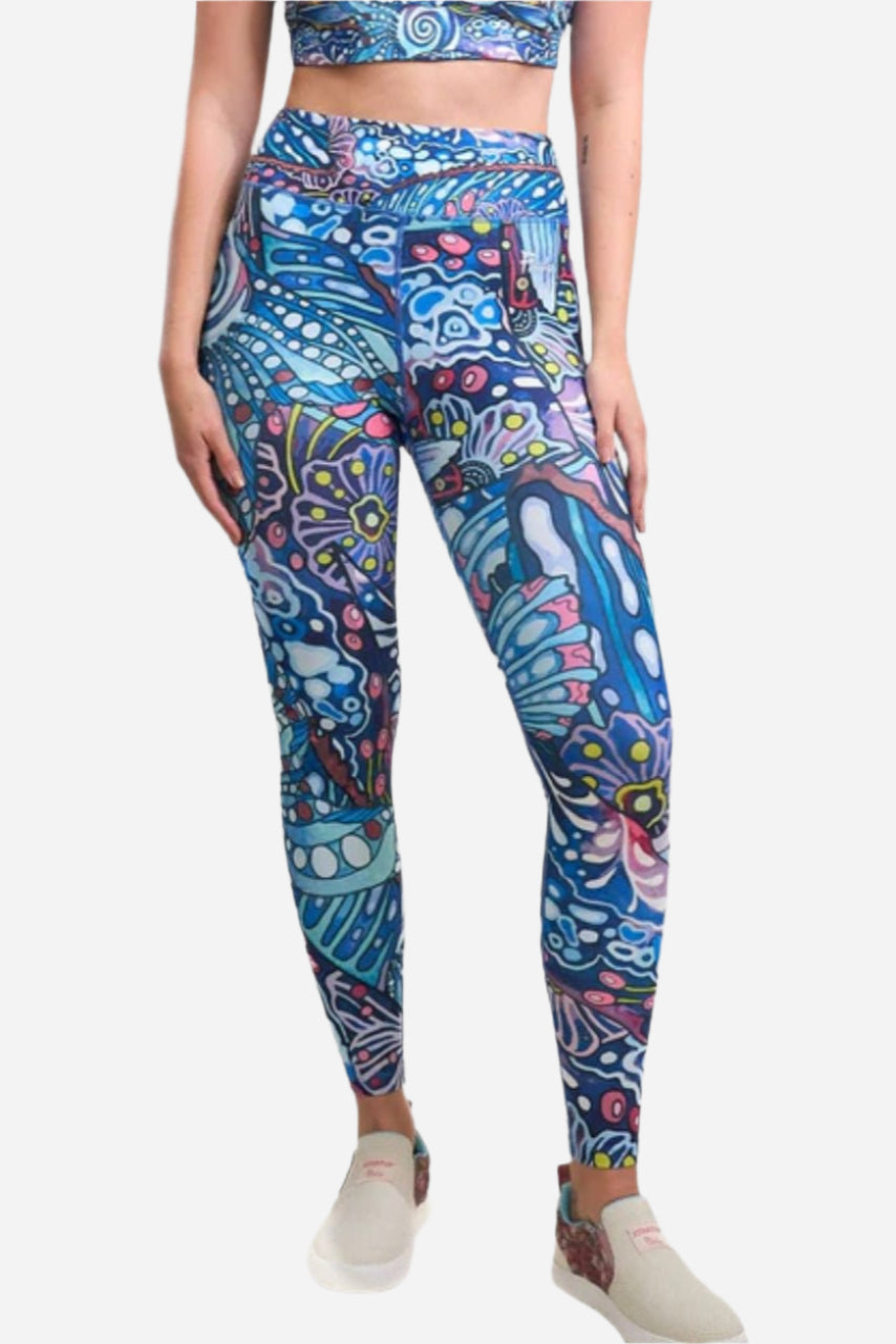 Enchanted Grayling High - Waisted Leggings - FisheWear