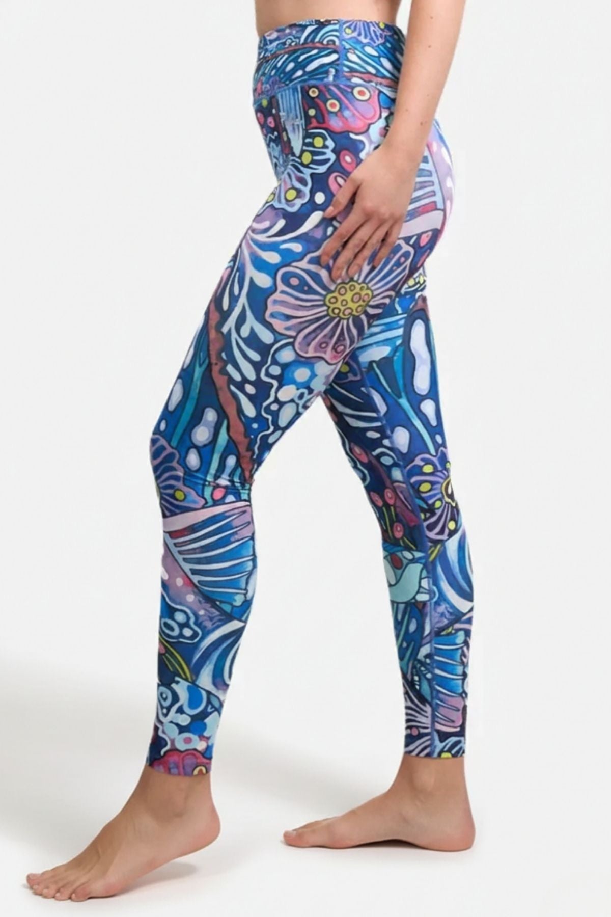 Enchanted Grayling High - Waisted Leggings - FisheWear