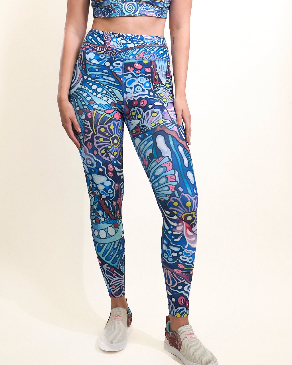 Enchanted Grayling High - Waisted Leggings - FisheWear