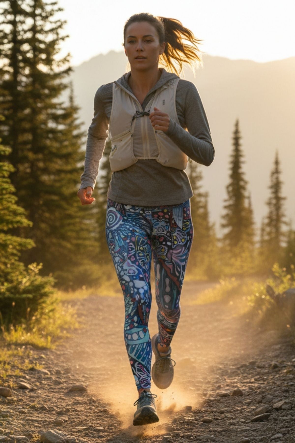 Enchanted Grayling High - Waisted Leggings - FisheWear