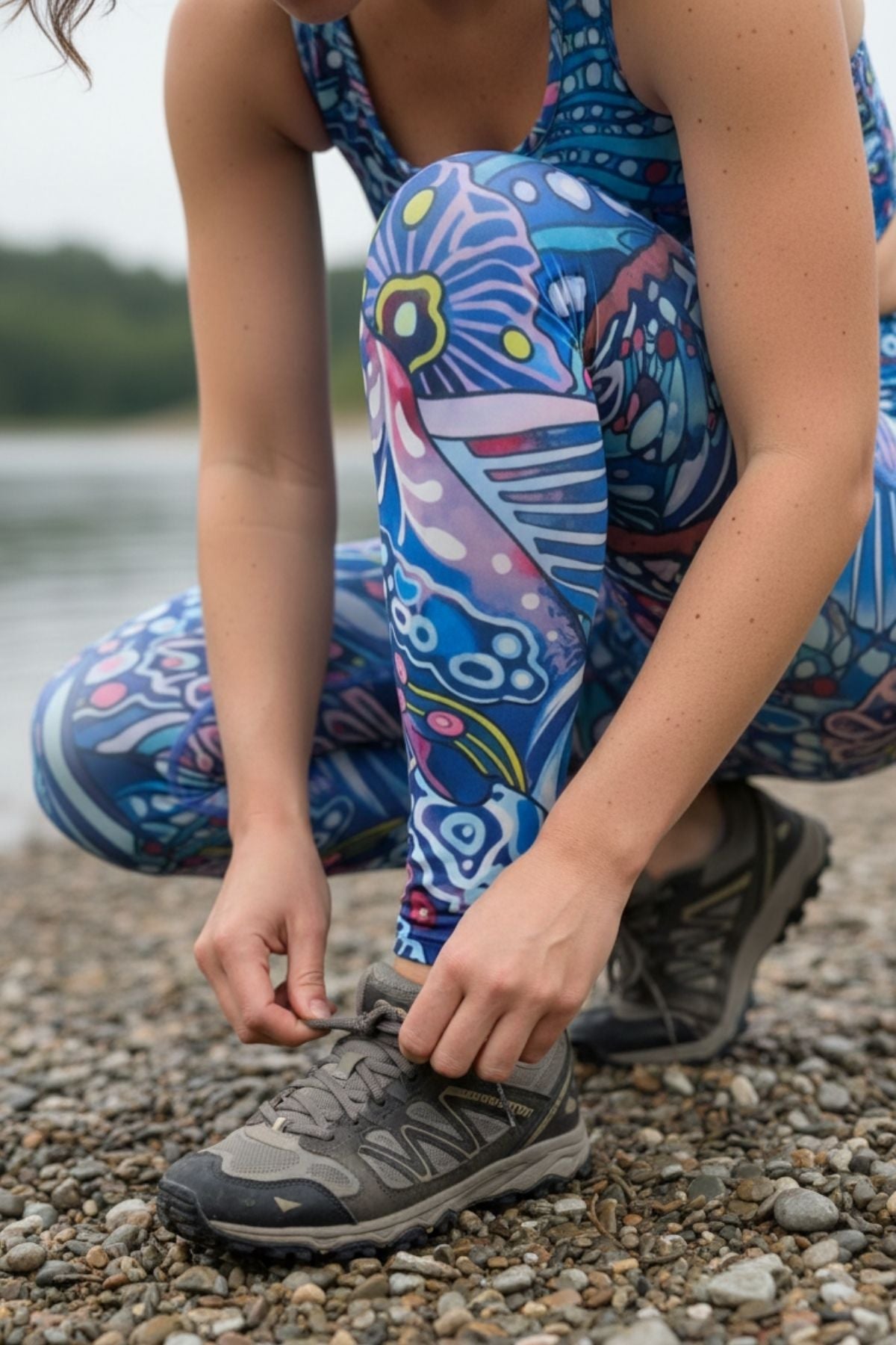 Enchanted Grayling High - Waisted Leggings - FisheWear