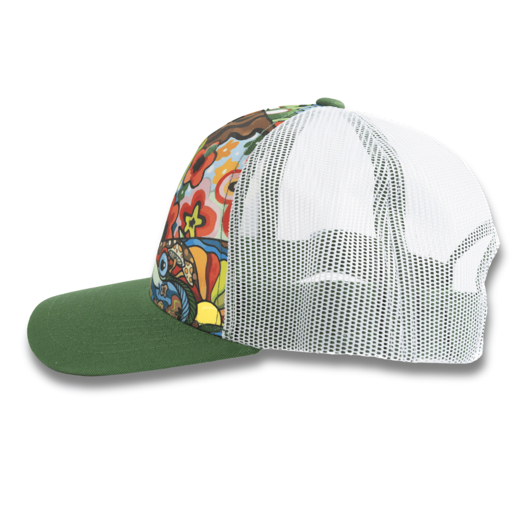 Boho Bass Abstract Trucker Hat - FisheWear