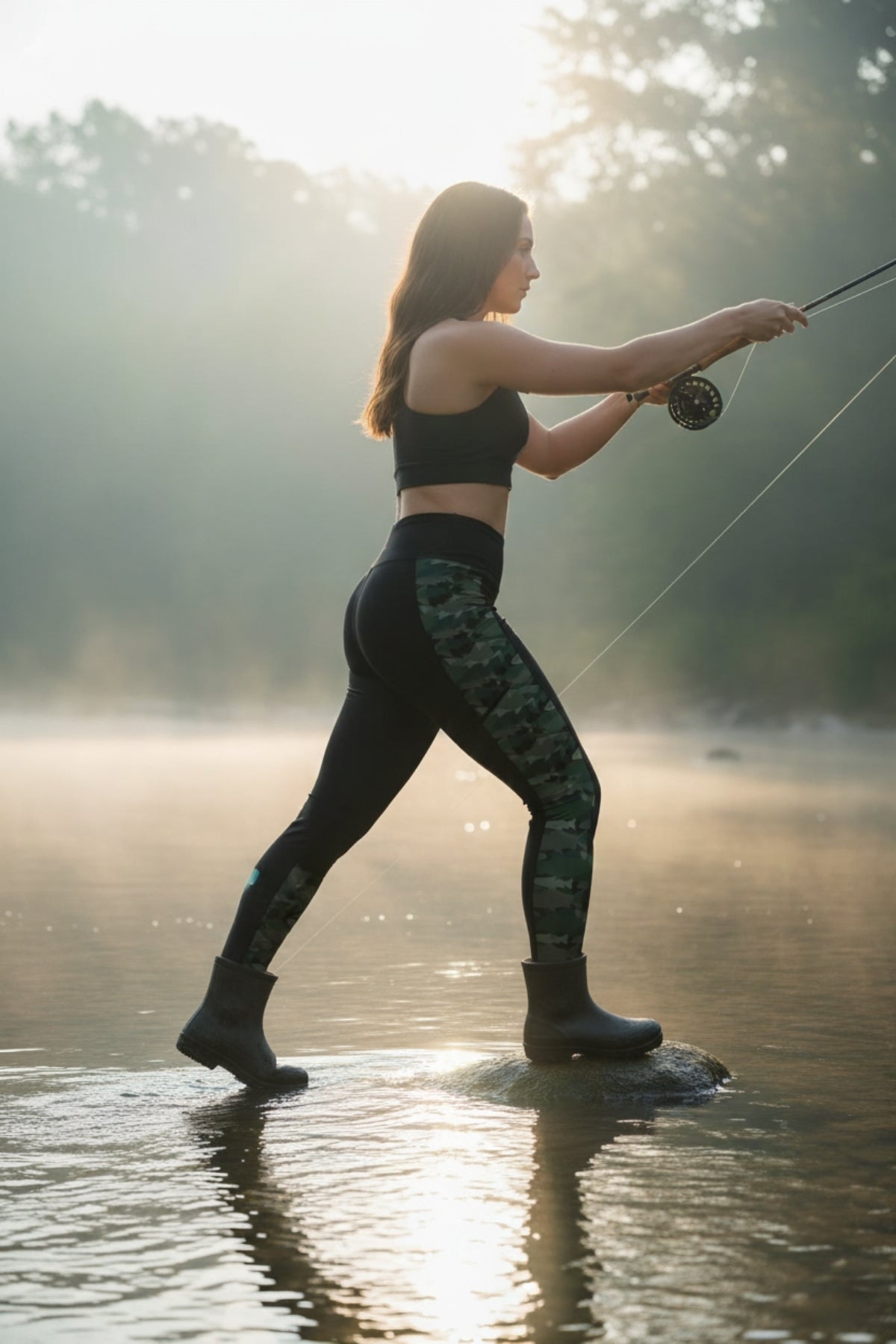 Fish Camo Pocket Leggings – Stretch Comfort Bold Camo Style