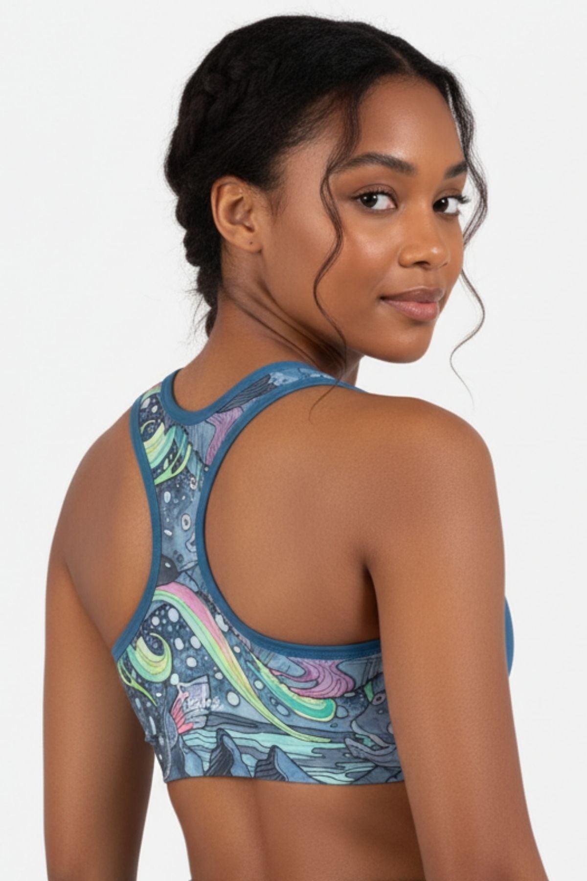 HaliBorealis Sports Bra – Vibrant, Supportive, Adventure-Ready