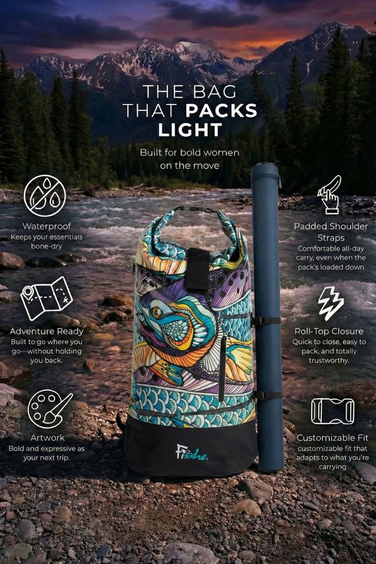 Kaleido King Backpack Dry Bag - FisheWear