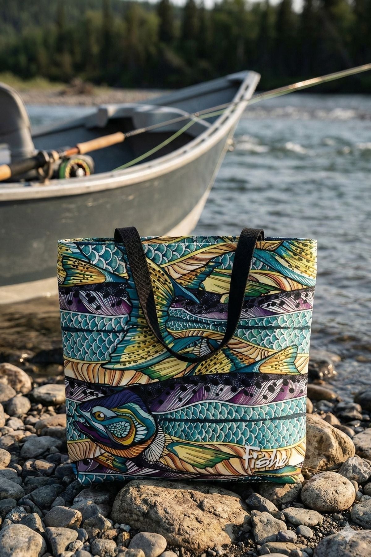 Kaleido King Canvas Tote - FisheWear