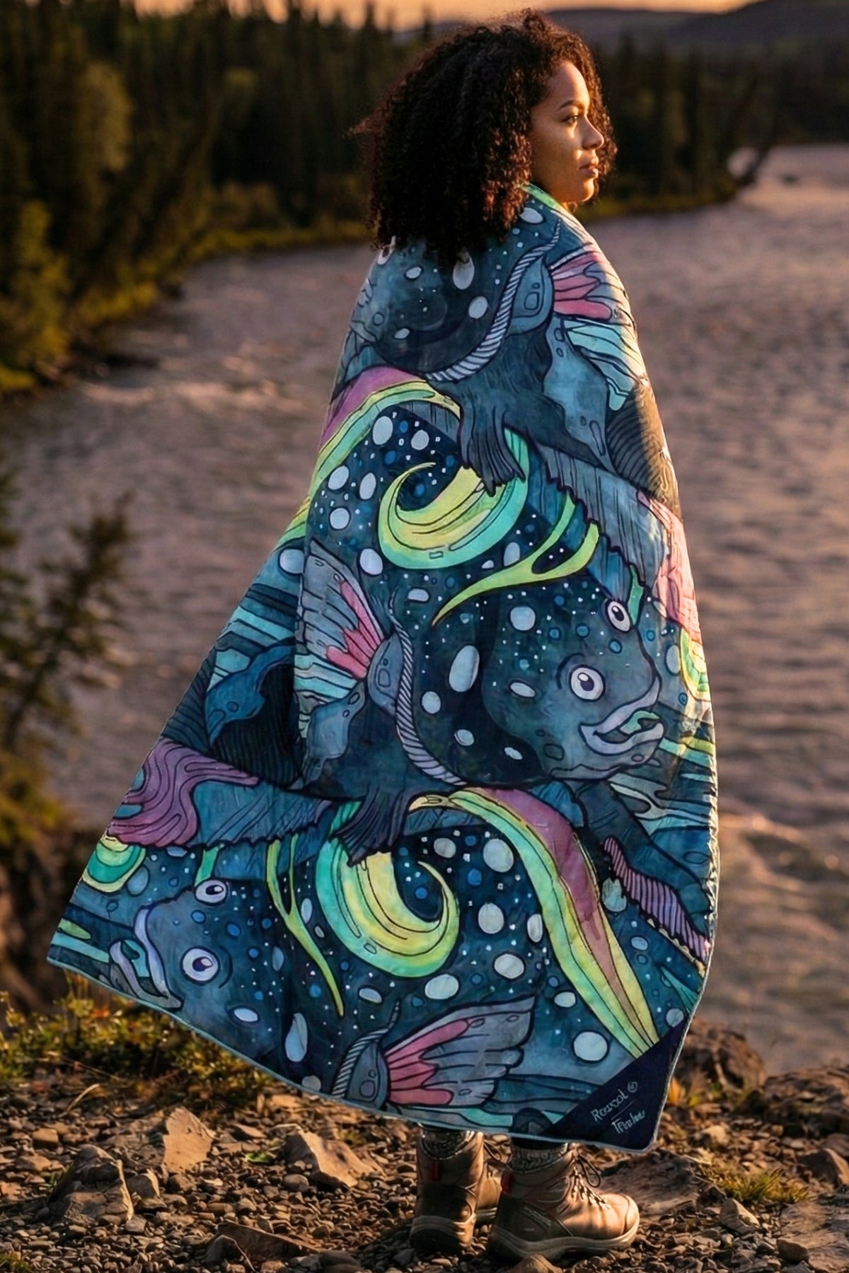 Limited Edition HaliBorealis Fishe x Rumpl Puffy Blanket - FisheWear