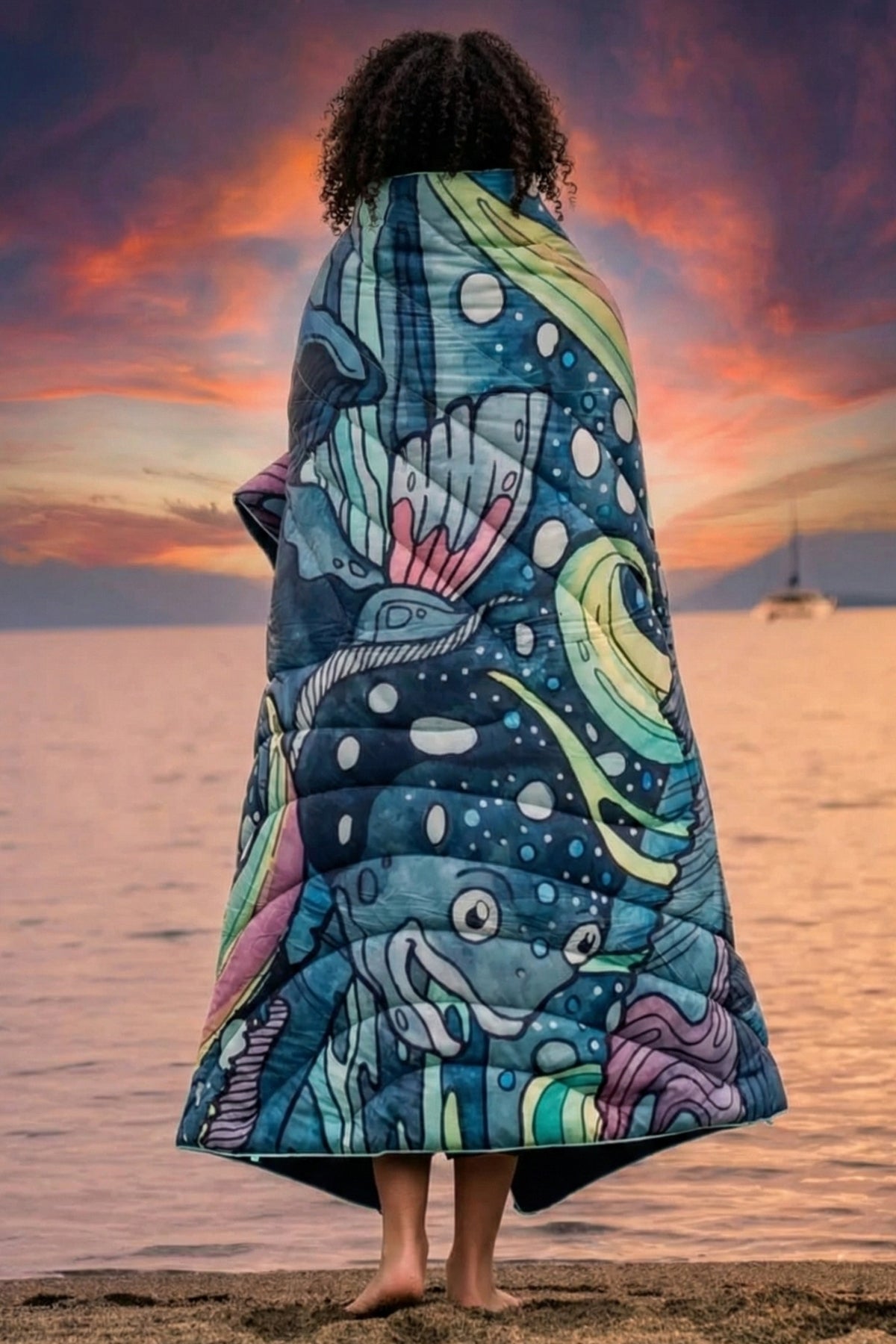 Limited Edition HaliBorealis Fishe x Rumpl Puffy Blanket - FisheWear