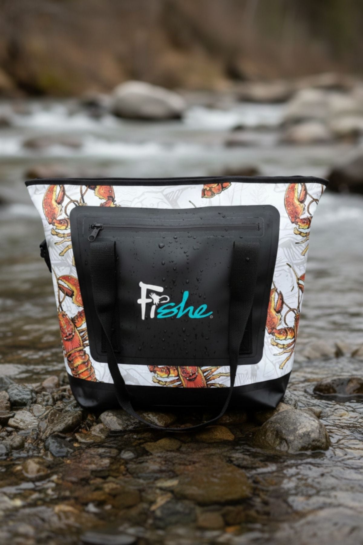 fishing tackle dry bags 4REEL 40L Duffle Waterproof Bag 4REEL its perfect for fly fishing Lobsterrific Wedge Tote Dry Bag