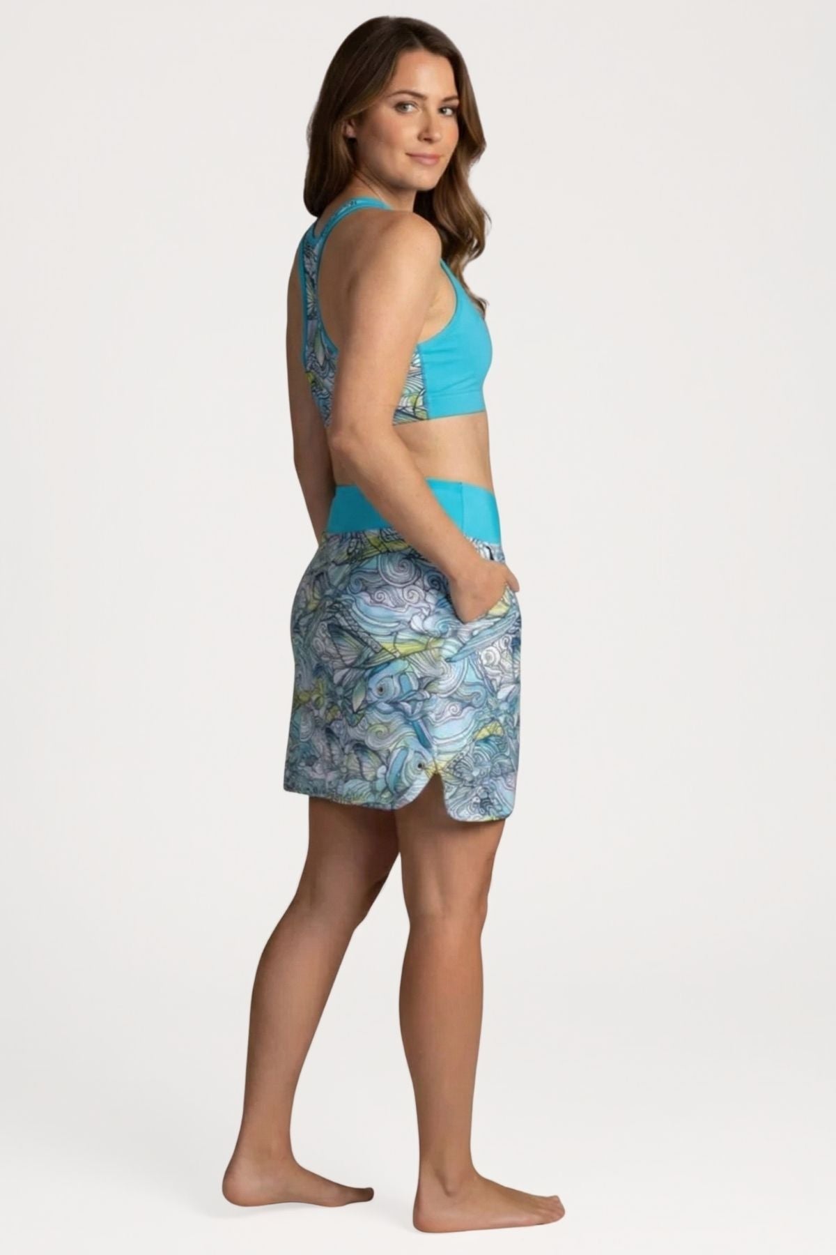 Permit Paradise Sports Bra – Tropical Vibes & Serious Support