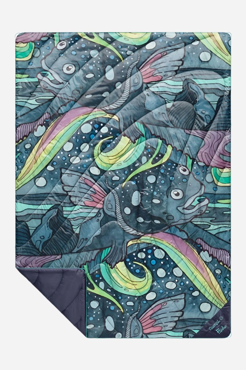 PREORDER - Limited Edition HaliBorealis Fishe x Rumpl Puffy Blanket - FisheWear