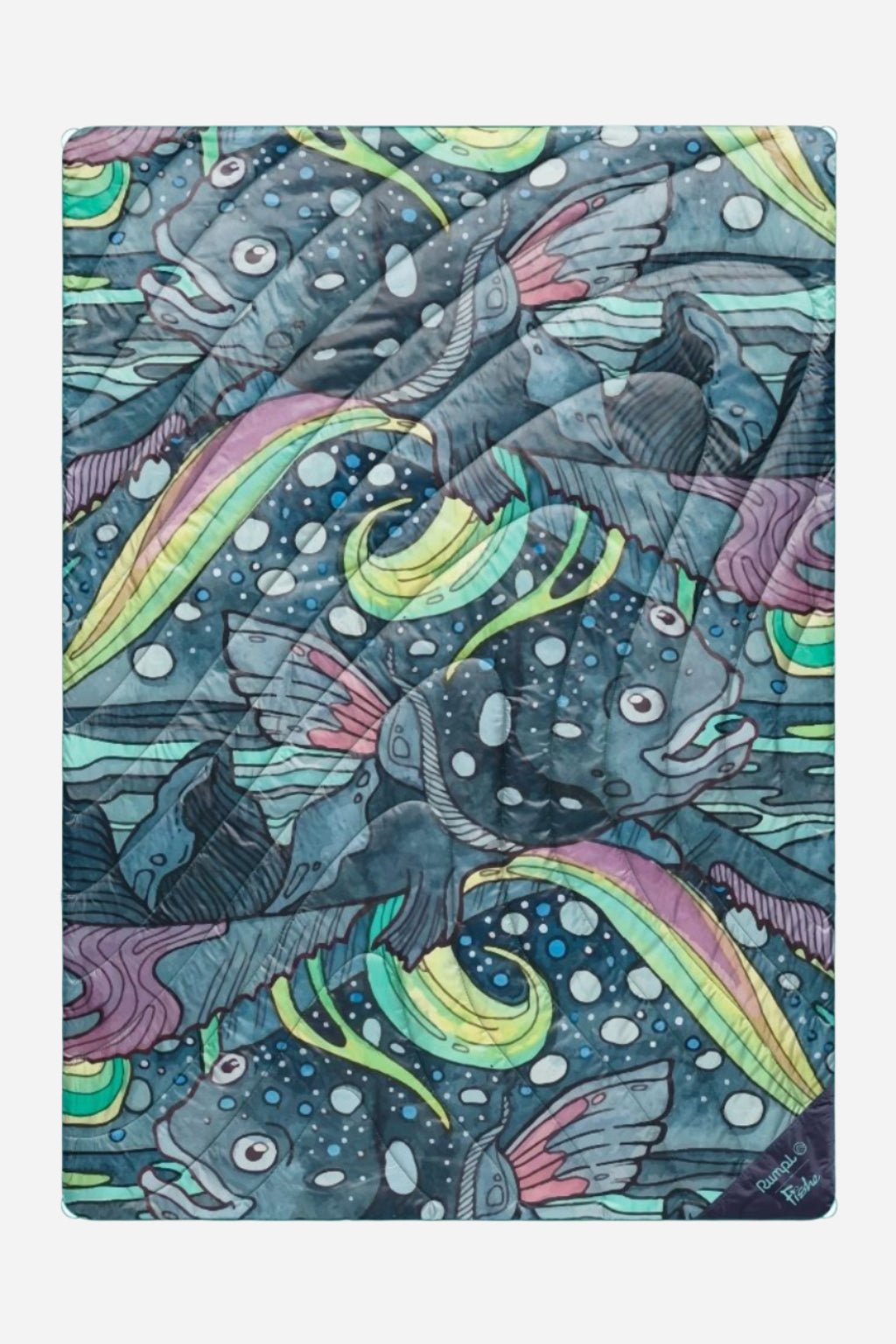 PREORDER - Limited Edition HaliBorealis Fishe x Rumpl Puffy Blanket - FisheWear