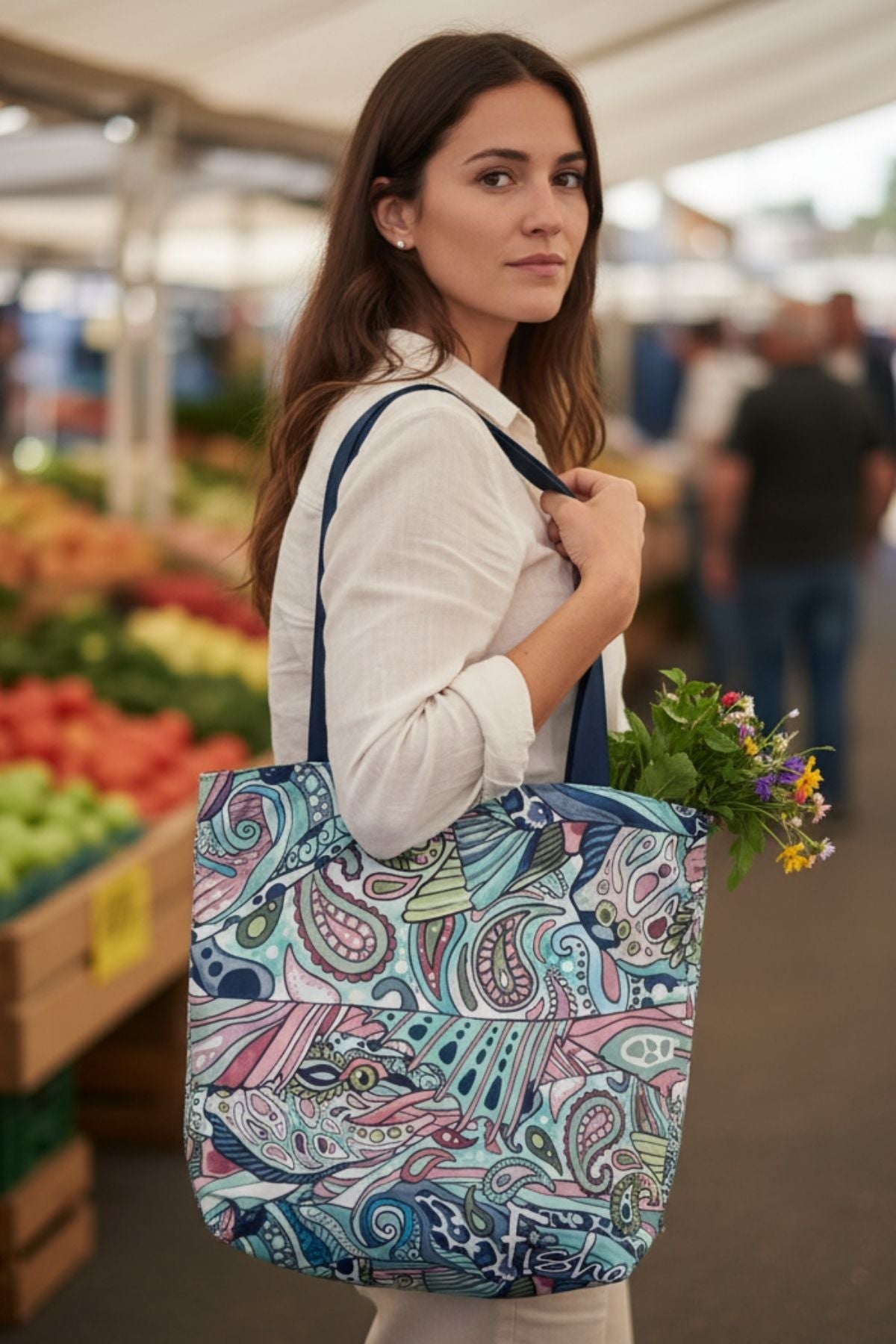 Radiant Redfish Canvas Tote - FisheWear