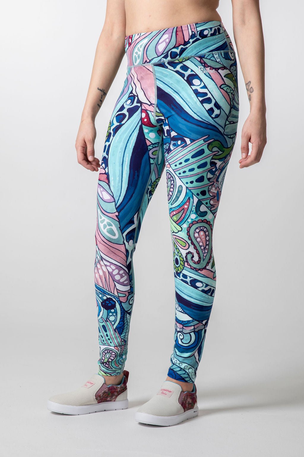 Radiant Redfish High - Waisted Leggings - FisheWear