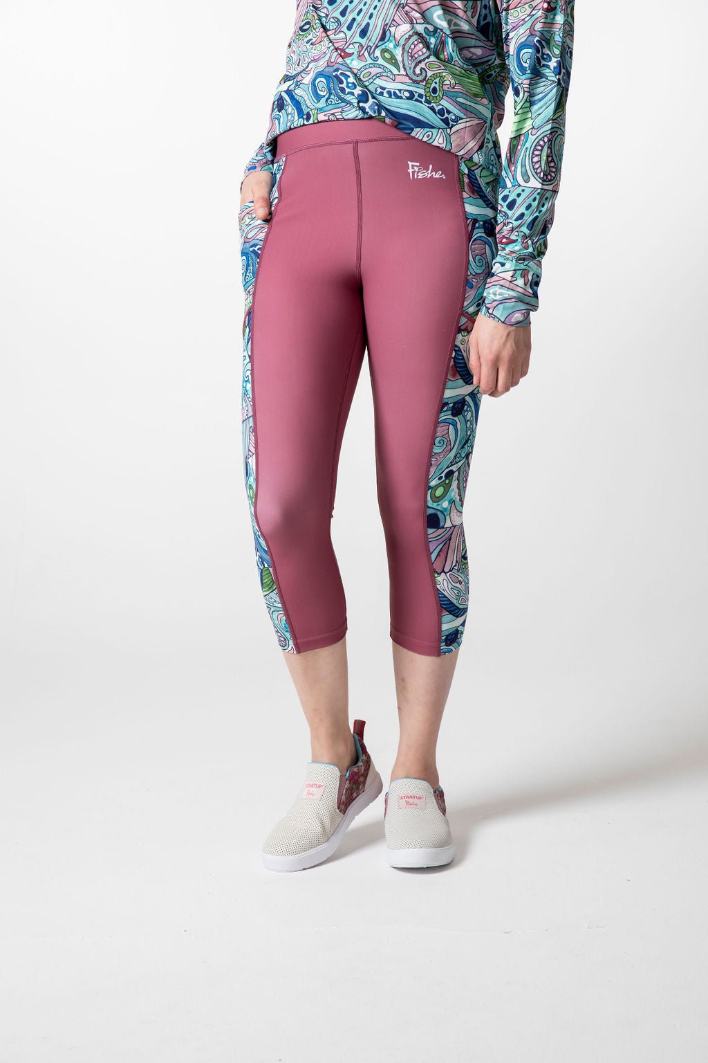 Radiant Redfish Pocket Capri Leggings - FisheWear