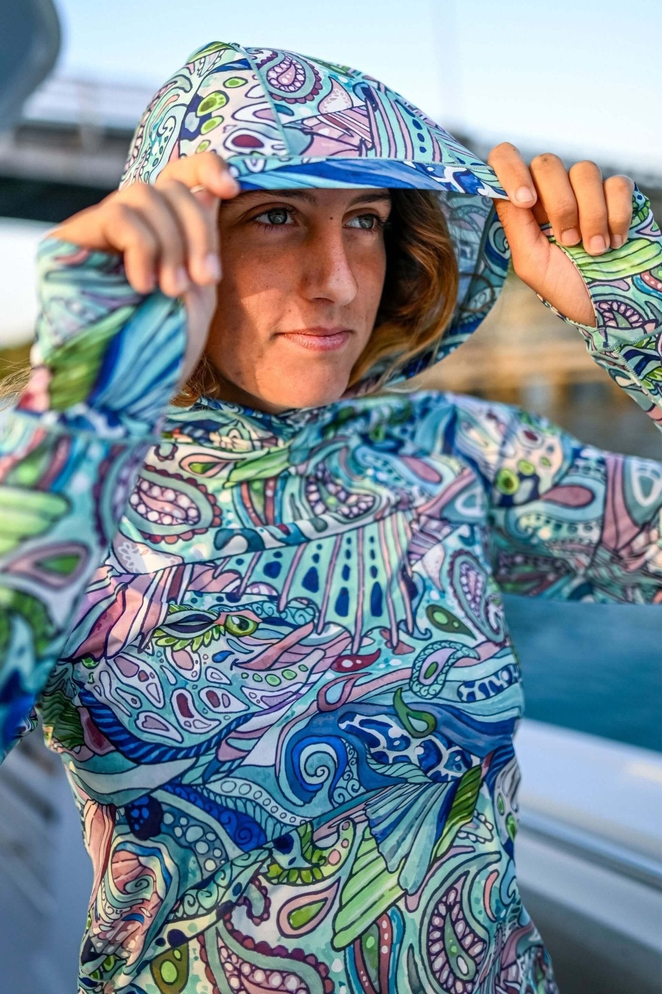 Radiant Redfish Solstice Hooded Sunshirt - FisheWear