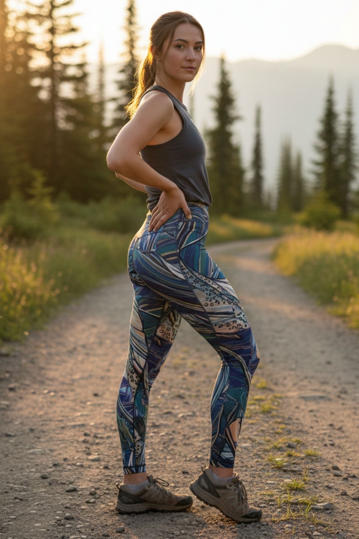 Rainbow Ridge High - Waisted Leggings - FisheWear