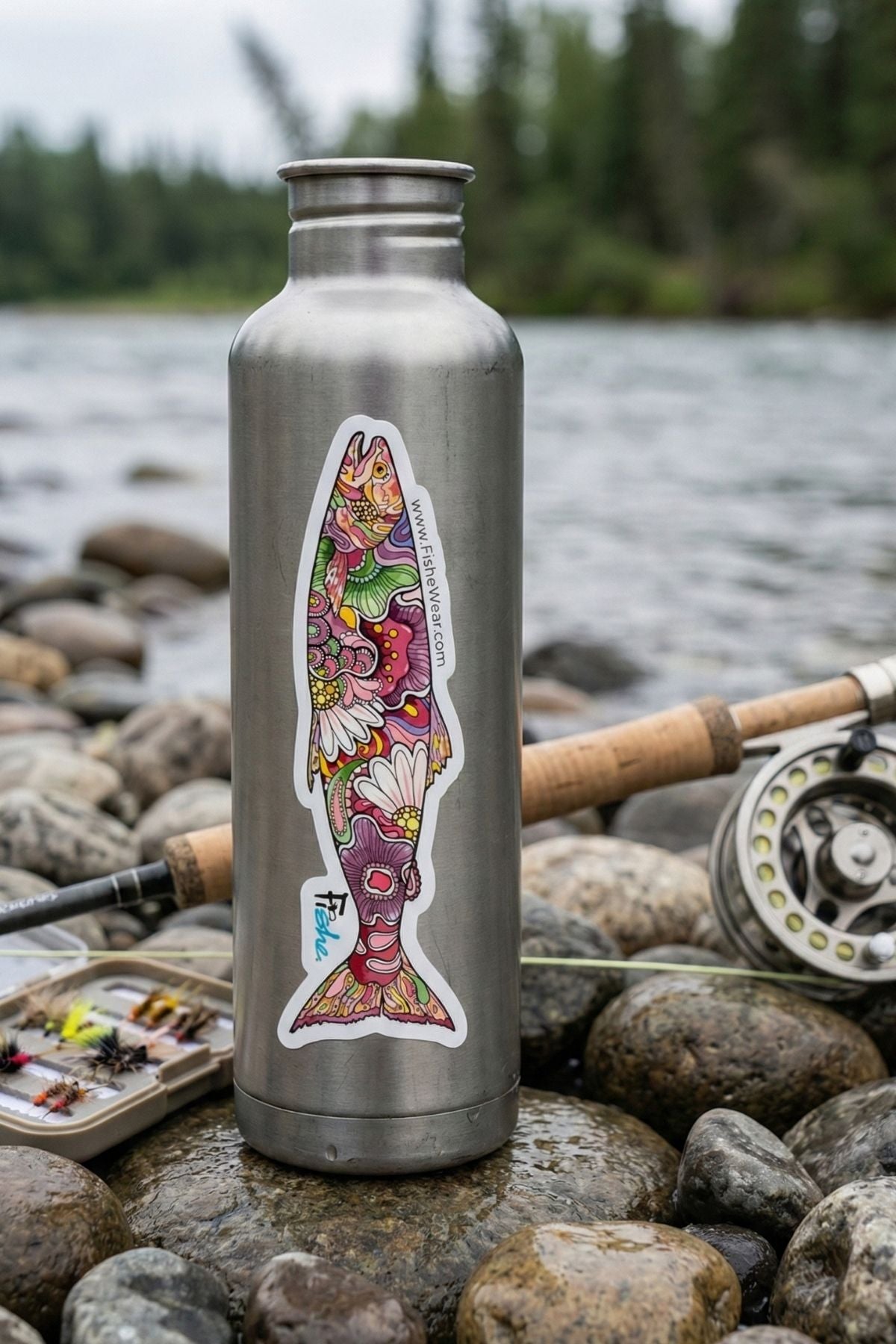 REDtro Salmon Sticker - FisheWear