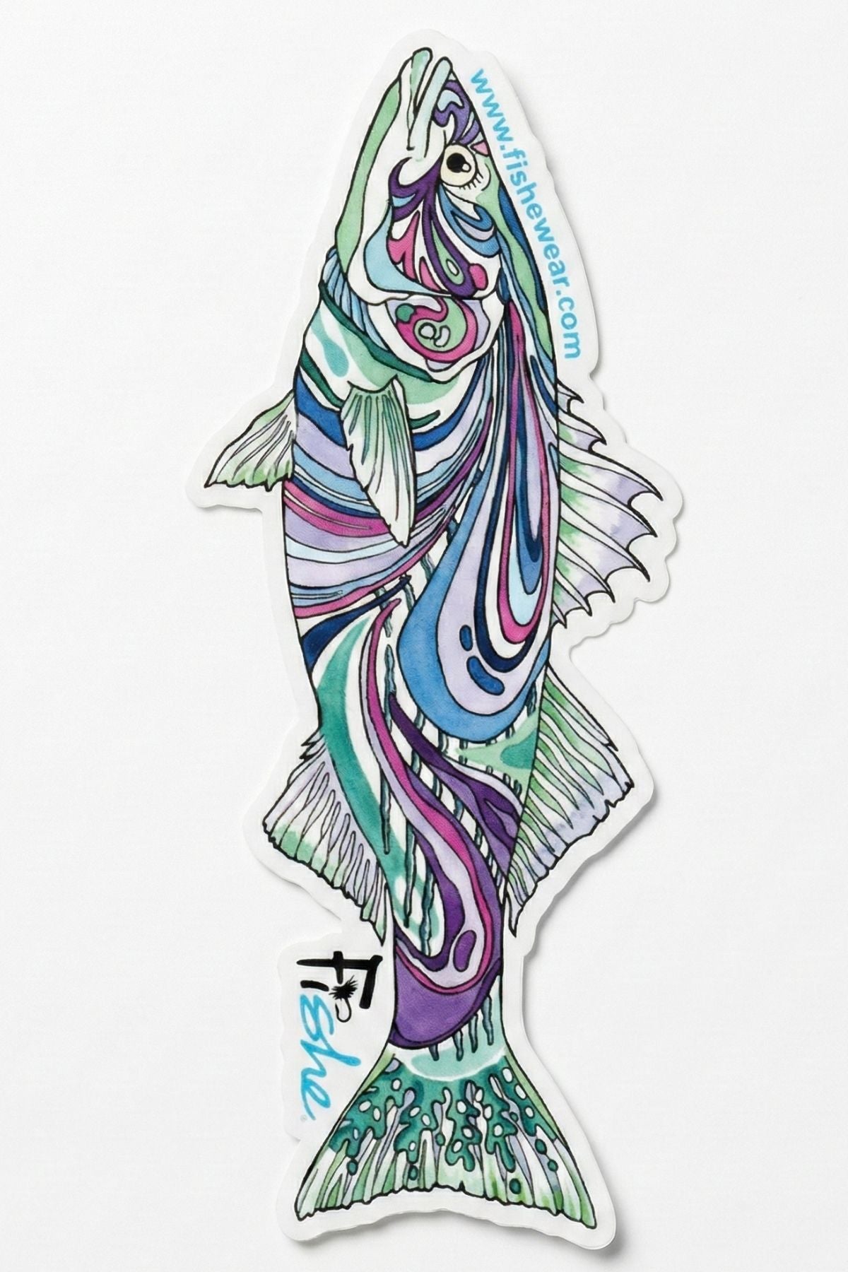 Salty Striper Sticker - FisheWear