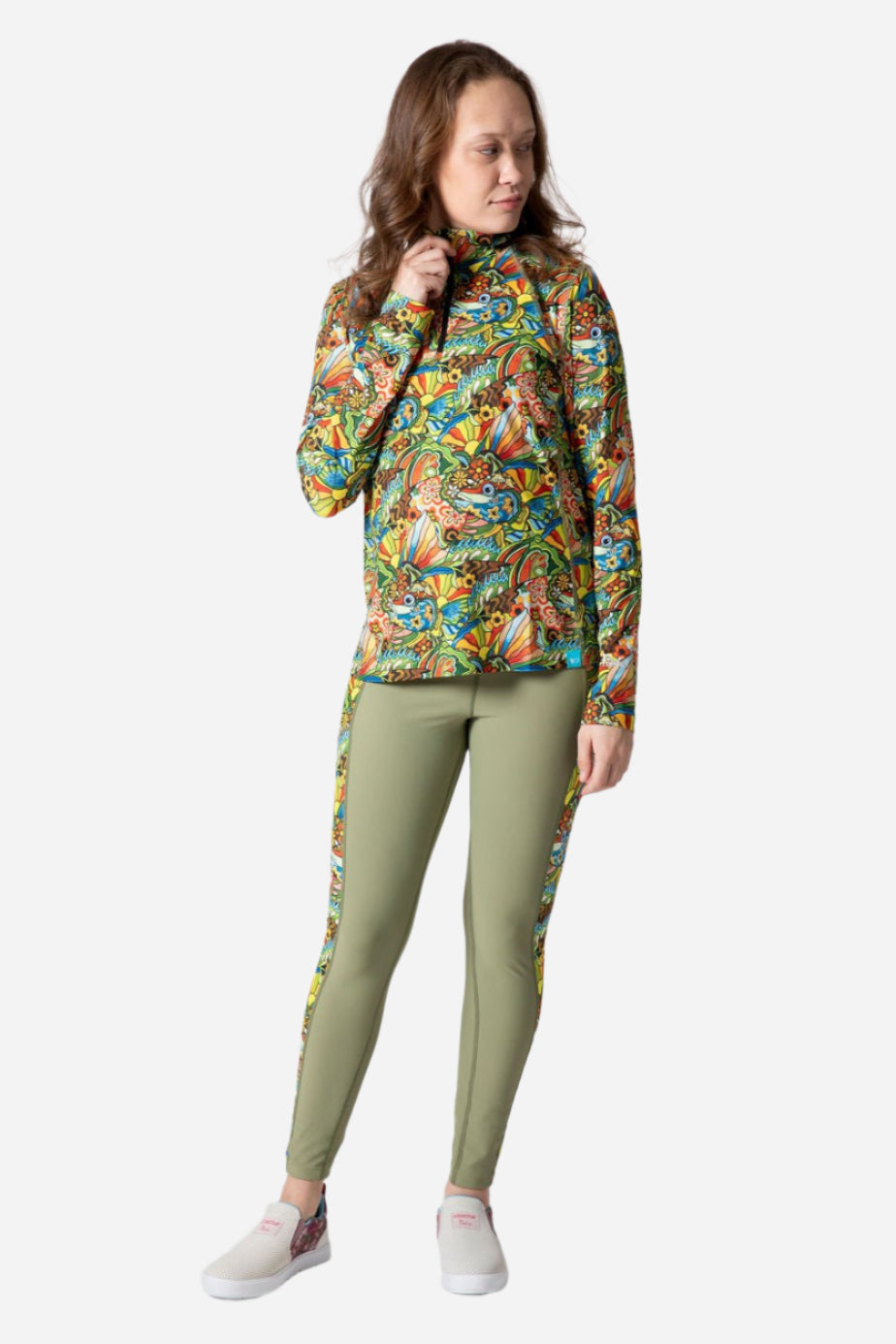 Sitka Green Boho Bass Pocket Leggings - FisheWear