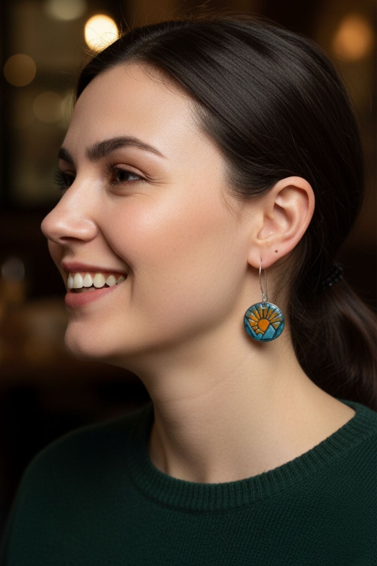 Torch and Tide Earrings - Charvana Mountain Sunrise - FisheWear