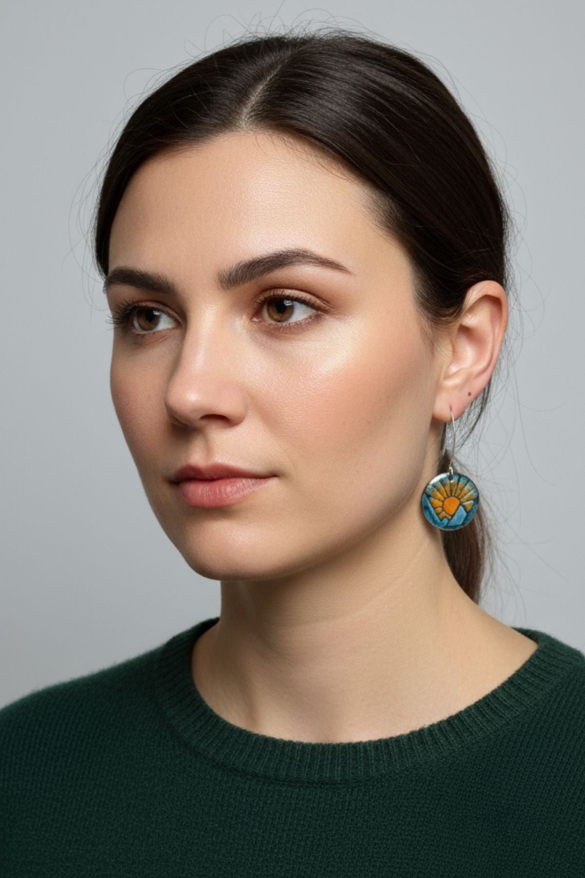 Torch and Tide Earrings - Charvana Mountain Sunrise - FisheWear