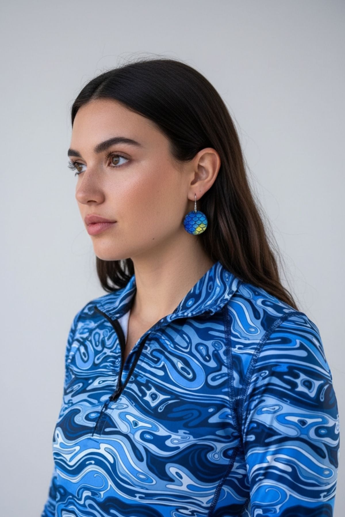 Torch and Tide Earrings - HaliBorealis Circle - FisheWear