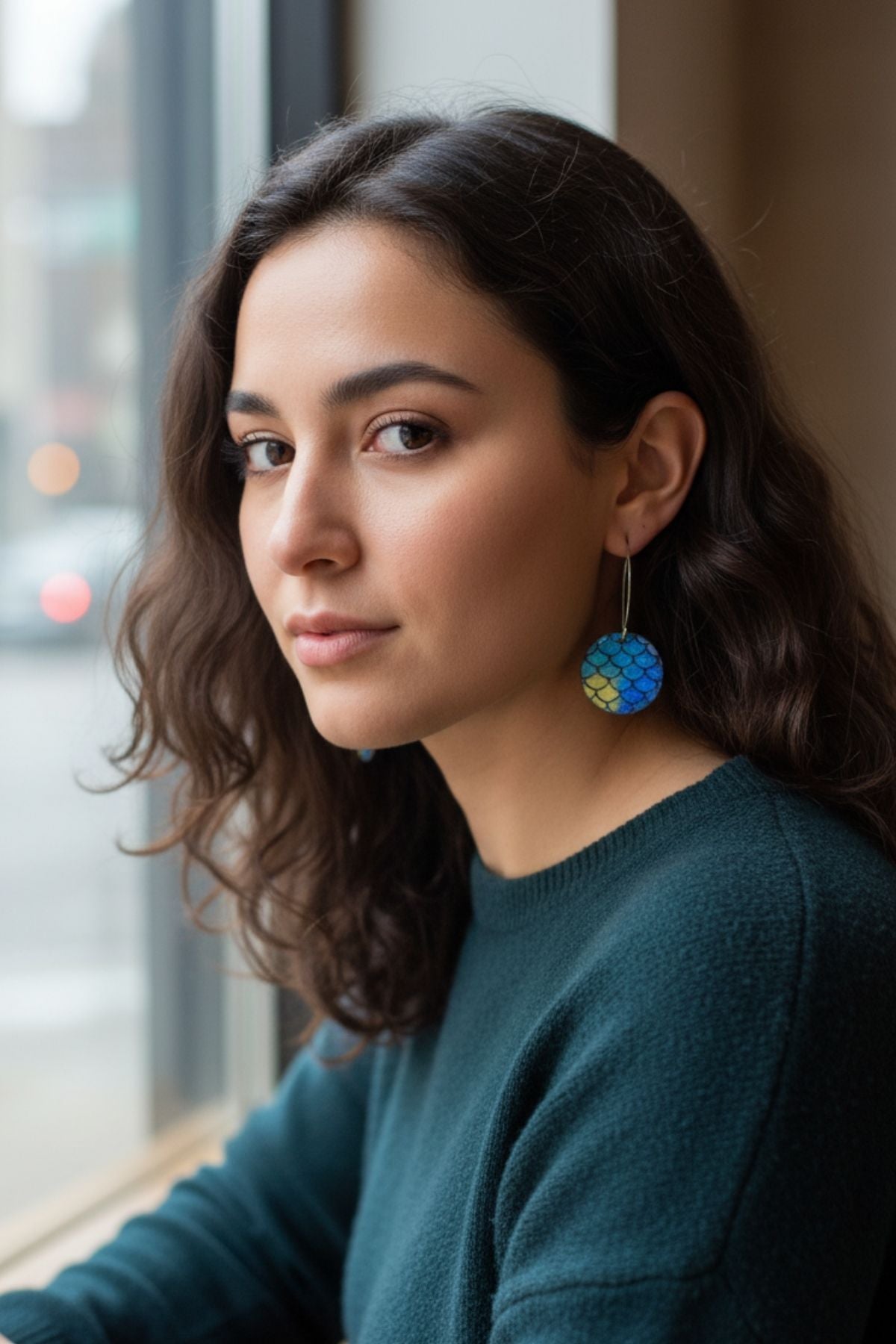 Torch and Tide Earrings - HaliBorealis Circle - FisheWear