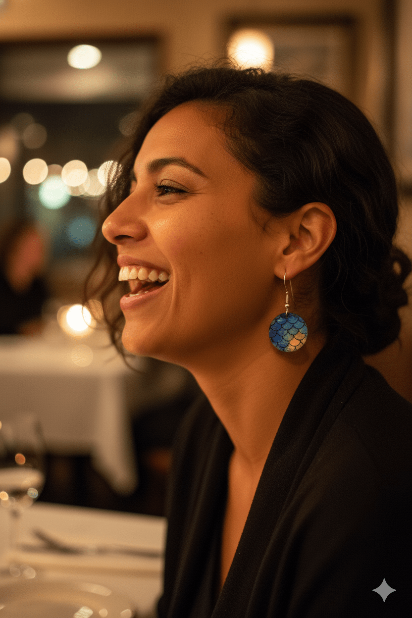 Torch and Tide Earrings - HaliBorealis Circle - FisheWear