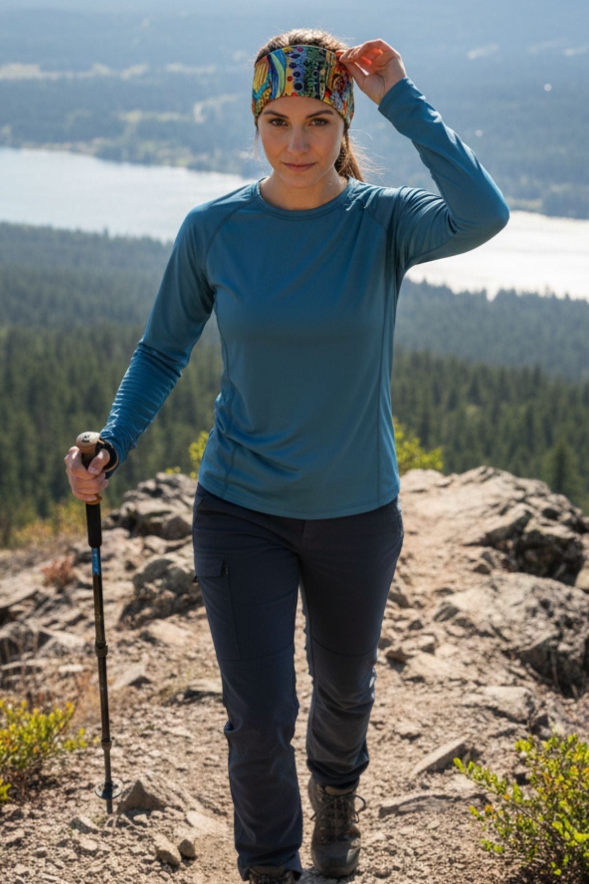 Unbound Brown Jersey Headband - FisheWear