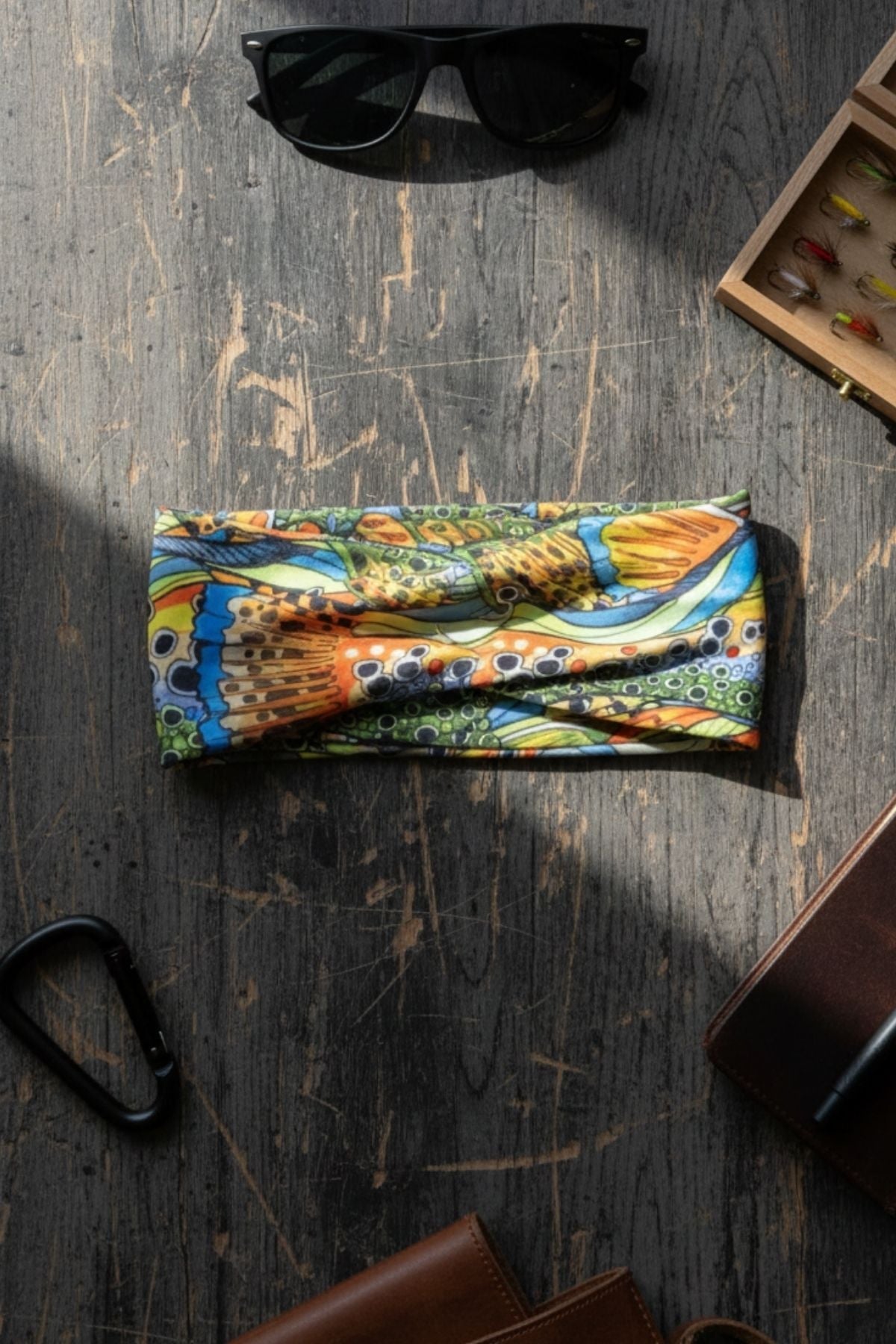 Unbound Brown Jersey Headband - FisheWear