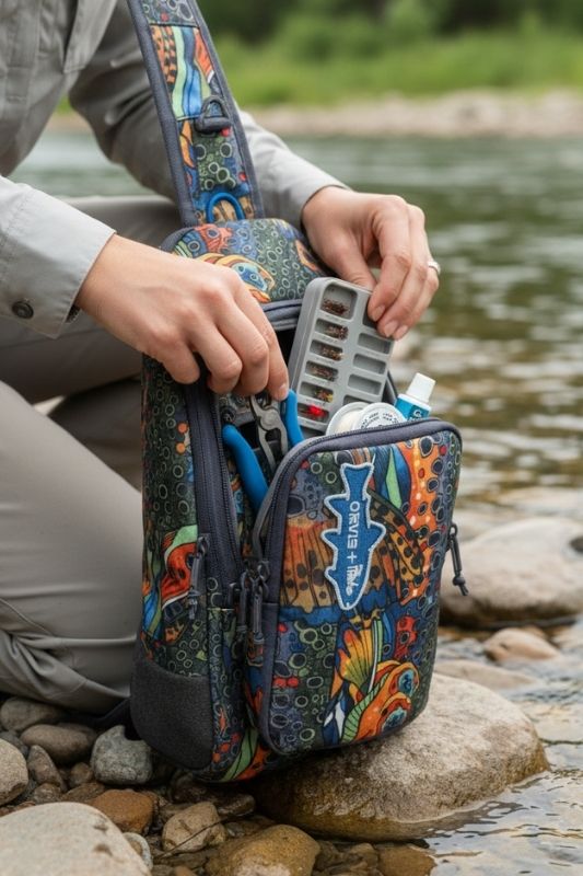 Unbound Brown Orvis + Fishe Mini Sling - FisheWear