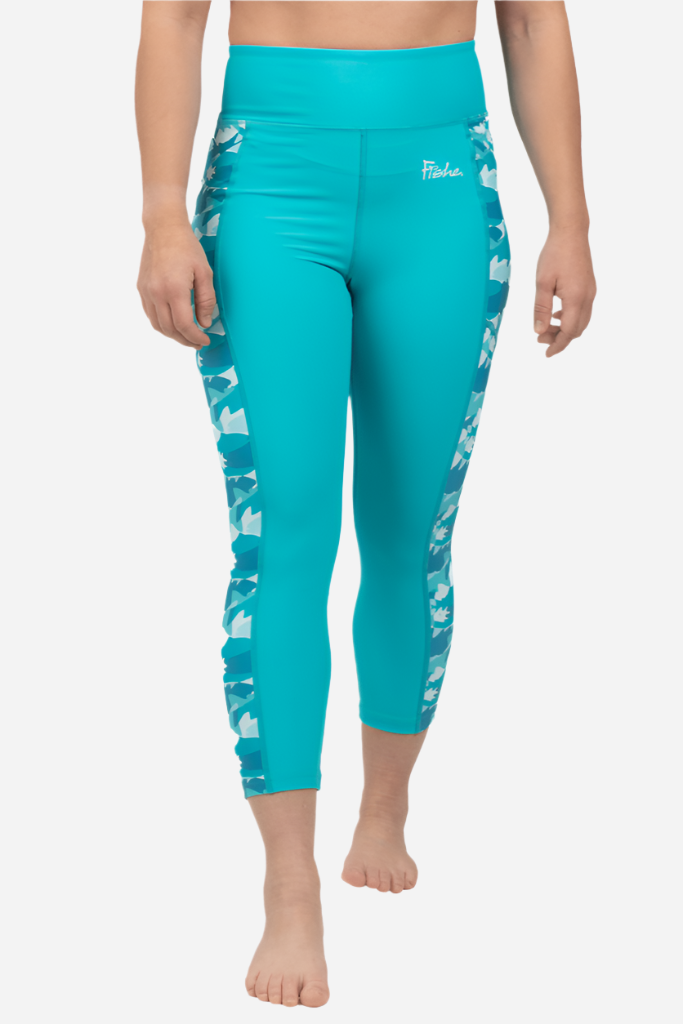 Water Camo Pocket Capri Leggings - FisheWear