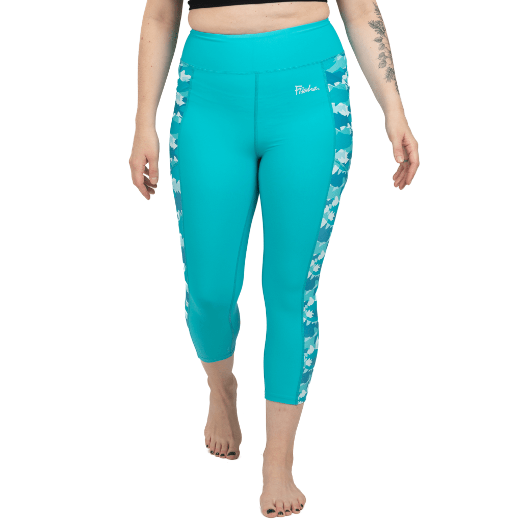 Water Camo Pocket Capri Leggings - FisheWear