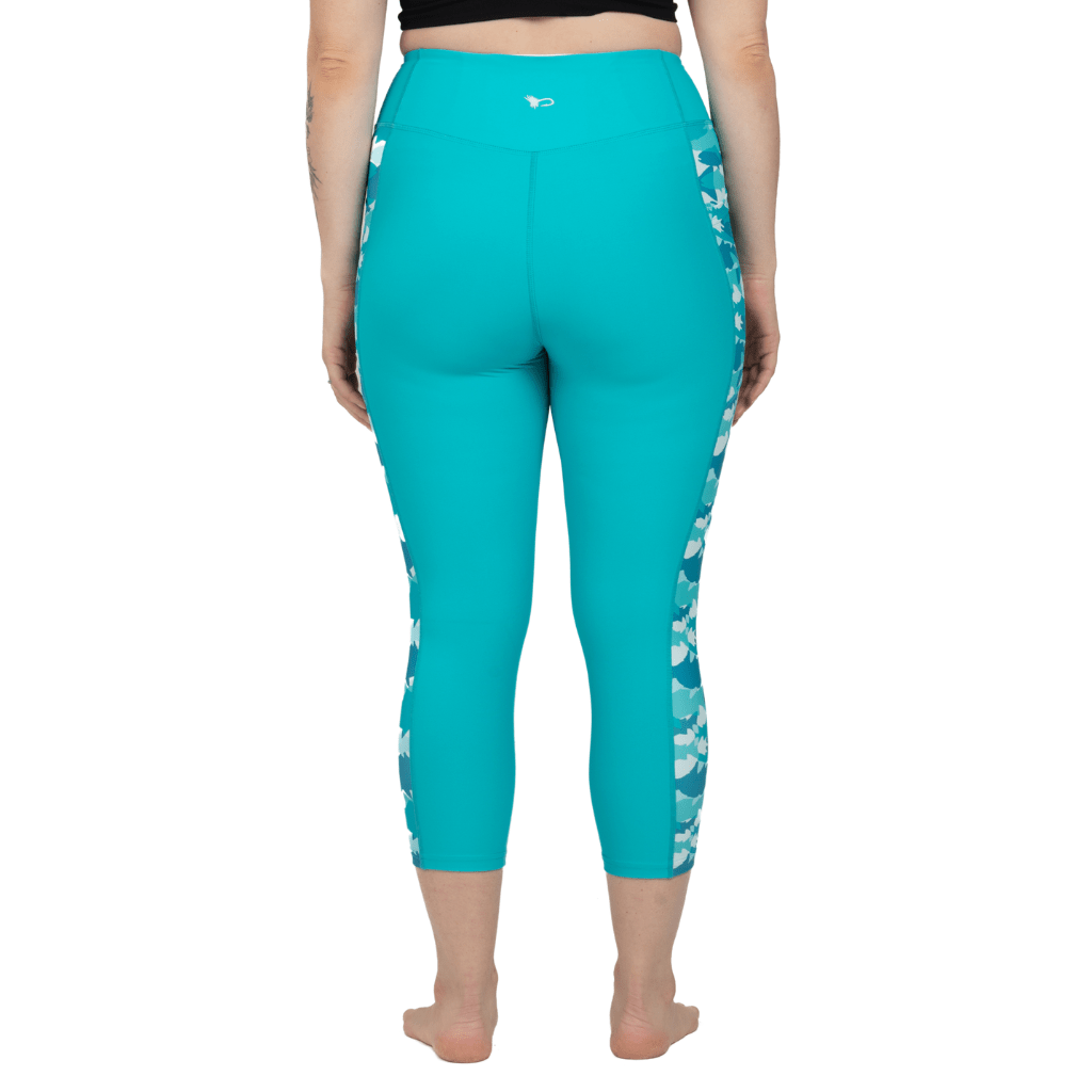 Water Camo Pocket Capri Leggings - FisheWear