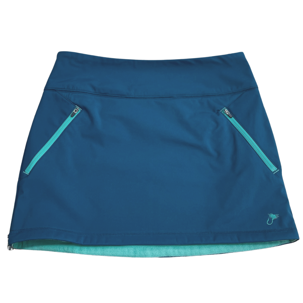 Allagash Glacier Skirt with two front zipped pockets and side zip for easy wear.