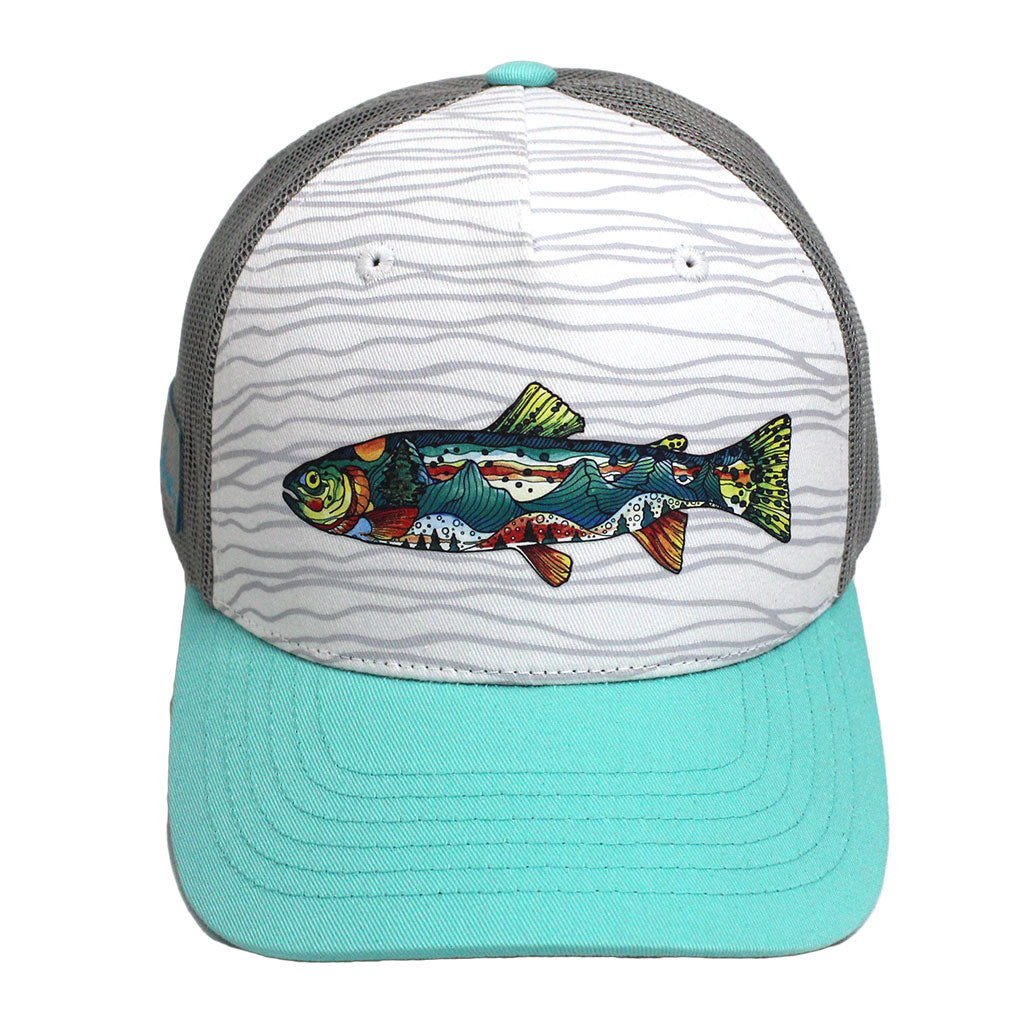 Pictetw Bass Fish Hat Baseball Cap Adjustable Fishing Hat Trucker Hat for  Men Women